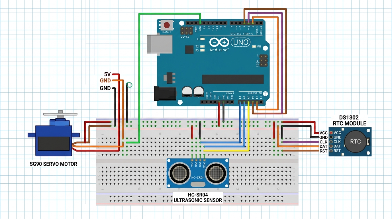 Esquema visual completo del circuito Arduino